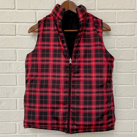 Reversible Black/Plaid Vest - Picture 3 of 4